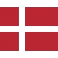 Denmark Flag Decal 4.5''wide x 3''high ! 